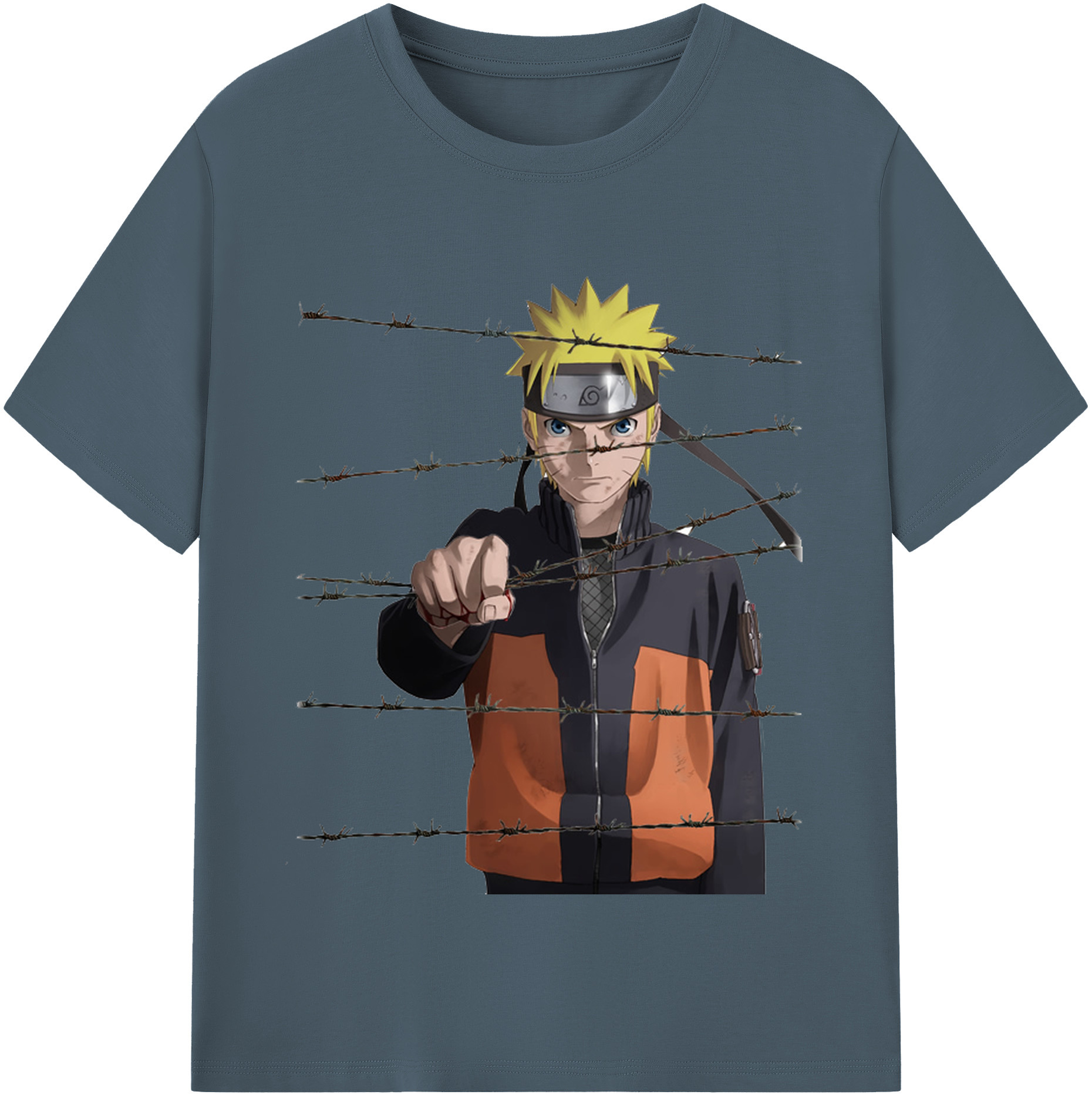 （画像用） NARUTO -ナルト- うずまき ナルト Uzumaki Naruto 綿100％半袖Tシャツ（フロントプリント）